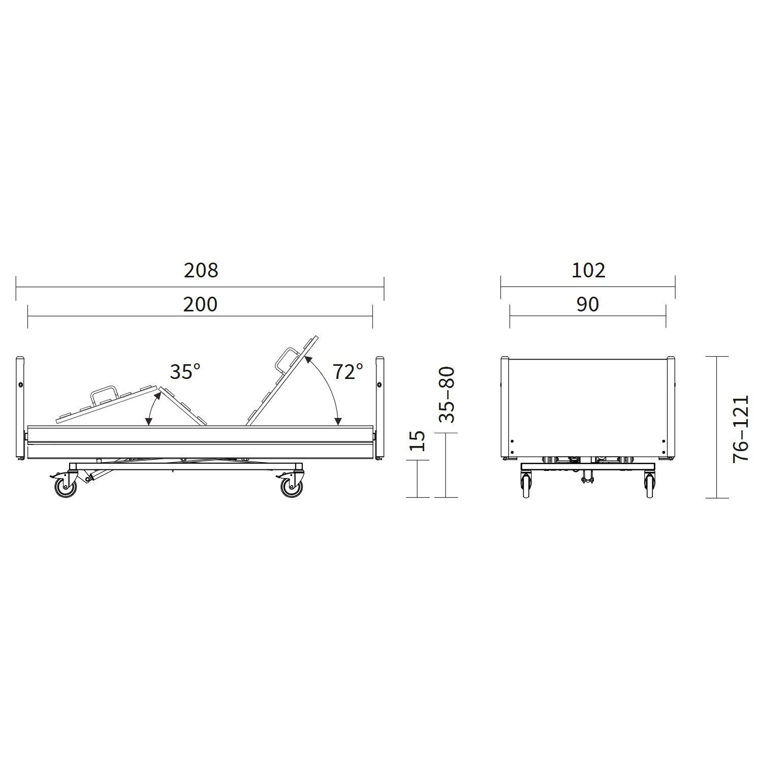 Функциональная кровать Burmeier Westfalia Klassik с ножничным подъемным механизмом и максимальной нагрузкой 200 кг — изображение 8