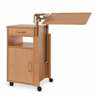 Прикроватная тумба на колесиках с поворотным столиком Burmeier Cherusker